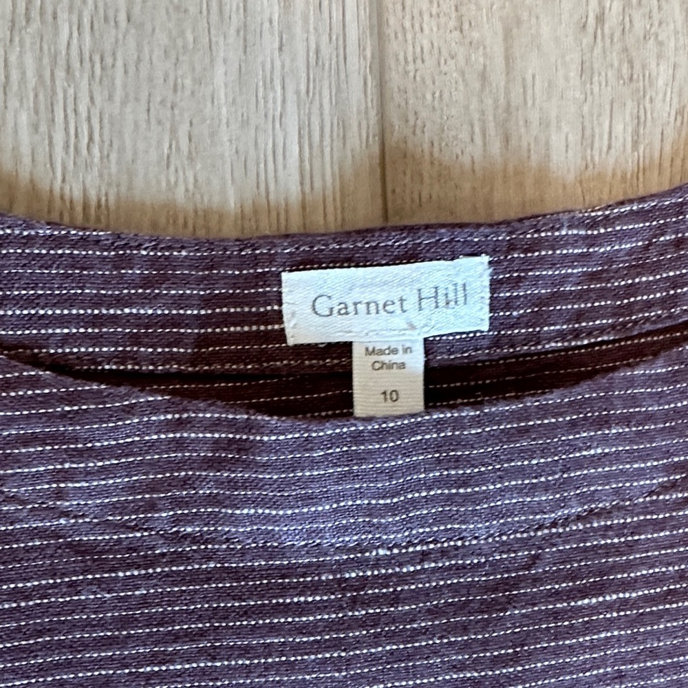 Garnet Hill Linen Dress - size 10 - Picture 2 of 3